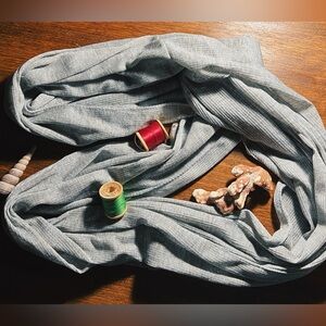 Silver Striped Infinity Scarf